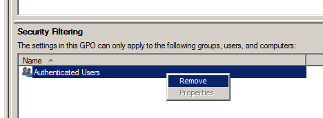 group policy remove