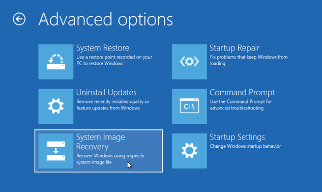 System Image Recovery.